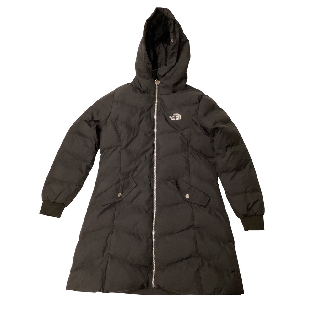The North Face‎ Womens Black Quilted Long Puffer Parka Hooded Jacket 3XL